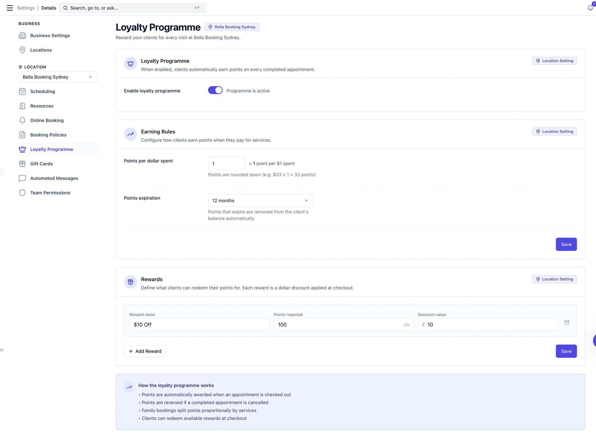Loyalty Programme